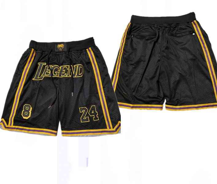 Men's Los Angeles Lakers Black Shorts (Run Small)