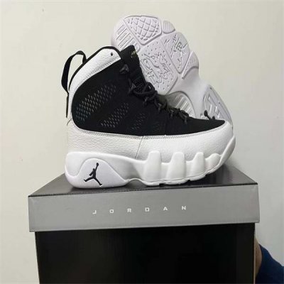 Men's Running weapon Air Jordan 9 Black White Shoes 018