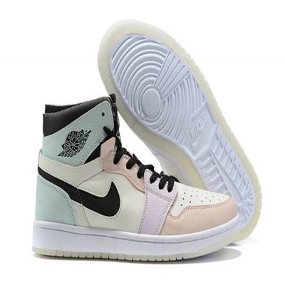 Men's Running Weapon Air Jordan 1 High Blue/White/Purple  Shoes 0365