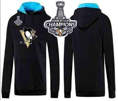 Pittsburgh Penguins Pullover Hoodie 2016 Stanley Cup Champions Black & Blue