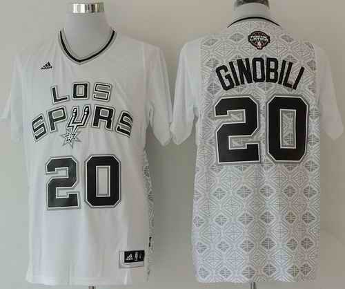 Spurs #20 Manu Ginobili White New Latin Nights Stitched NBA Jersey