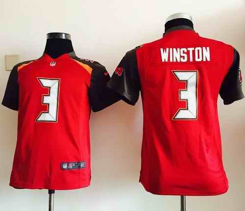 Nike Buccaneers #3 Jameis Winston Red Team Color Youth Stitched NFL New Elite Jersey