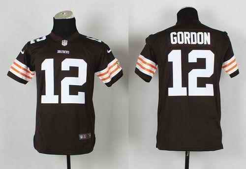 Nike Browns #12 Josh Gordon Brown Team Color Youth Stitched NFL Elite Jersey