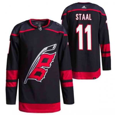 Men's Carolina Hurricanes #11 Jordan Staal Black Breakaway Alternate Pro Stitched Jersey