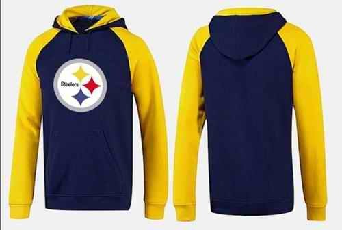 Pittsburgh Steelers Logo Pullover Hoodie Dark Blue & Yellow