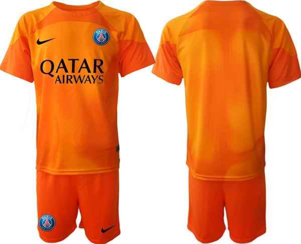 Men's Paris Saint-Germain Custom 2023 Orange Soccer Jersey Suit