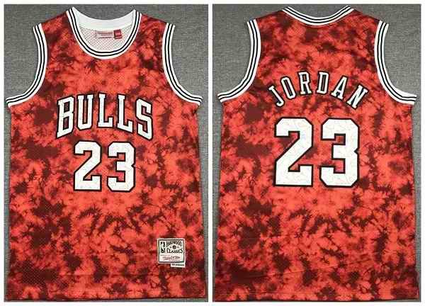 Men's Chicago Bulls #23 Michael Jordan Red Throwback Stitched Jersey