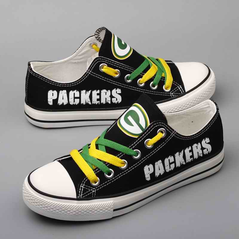 Women's NFL Green Bay Packers Repeat Print Low Top Sneakers 004