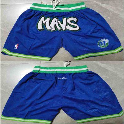 Men's Dallas Mavericks Blue Shorts (Run Small)