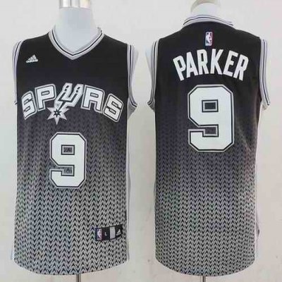 Spurs #9 Tony Parker Black Resonate Fashion Swingman Stitched NBA Jersey