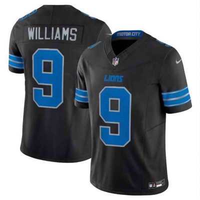 Men's Detroit Lions #9 Jameson Williams Black 2024 F.U.S.E. 2nd Alternate Vapor Limited Stitched Jersey