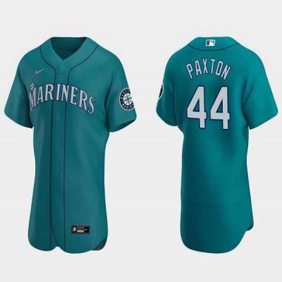 Men's Seattle Mariners #44 James Paxton Aqua Flex Base Stitched jersey