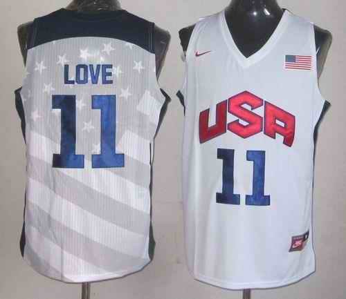 Nike Team USA #11 Kevin Love White 2012 Olympics Stitched NBA Jersey