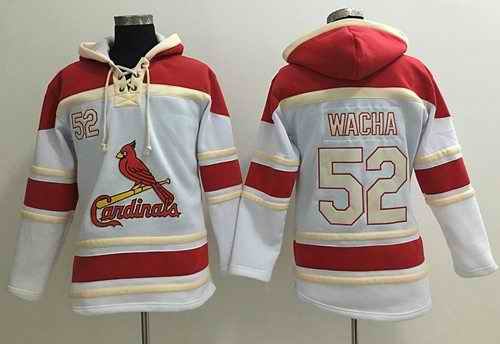 Cardinals #52 Michael Wacha White Sawyer Hooded Sweatshirt MLB Hoodie