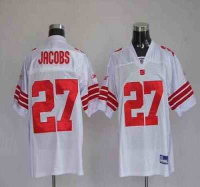 Giants #27 Brandon Jacobs White Stitched Youth NFL Jersey