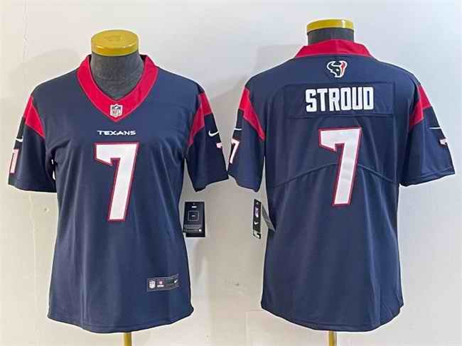 Women's Houston Texans #7 C.J. Stroud Navy Vapor Untouchable Limited Stitched Jersey (Run Small)