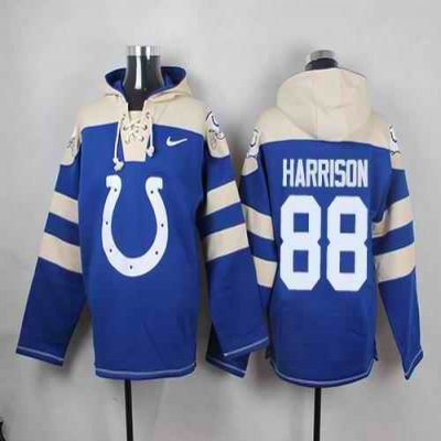 Nike Colts #88 Marvin Harrison Royal Blue Player Pullover NFL Hoodie