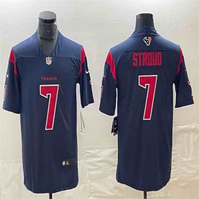 Men's Houston Texans #7 C.J. Stroud Navy Color Rush Vapor Untouchable Stitched Football Jersey