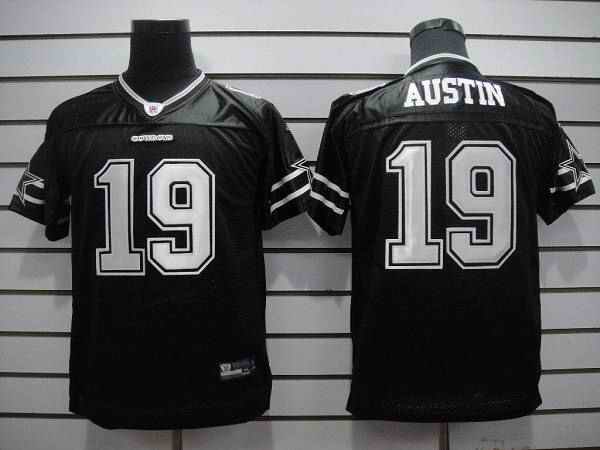 Cowboys #19 Miles Austin Black Shadow Stitched Youth NFL Jersey