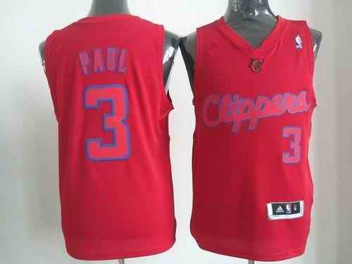 Clippers #3 Chris Paul Red Big Color Fashion Stitched NBA Jersey