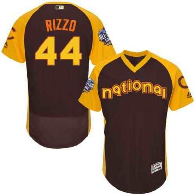 Cubs #44 Anthony Rizzo Brown Flexbase Authentic Collection 2016 All-Star National League Stitched MLB Jersey