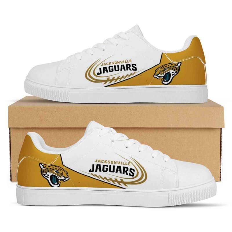 Women's Jacksonville Jaguars Low Top Leather Sneakers 003