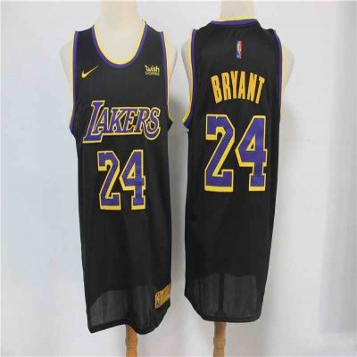 Men's Los Angeles Lakers #24 Kobe Bryant Black Stitched NBA Jersey