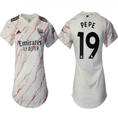 Women's Arsenal #19 Pepe Away Soccer Club Jersey