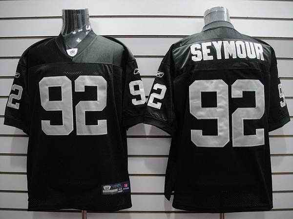 Raiders #92 Richard Seymour Black Stitched Youth NFL Jersey