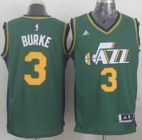 Revolution 30 Jazz #3 Trey Burke Green Stitched NBA Jersey