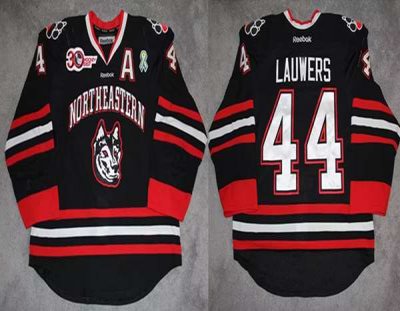 Men's Northern Illinois Huskies Custom Black Stitched Jersey