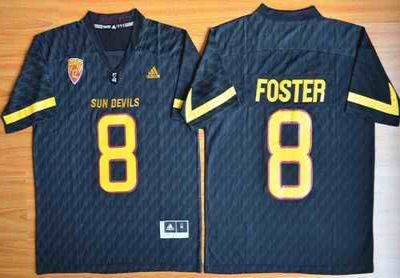 Sun Devils #8 D. J. Foster New Black Stitched NCAA Jersey