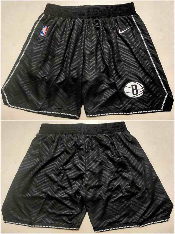 Men's Brooklyn Nets Black Shorts (Run Small)