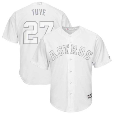 Men's Houston Astros #27 Jose Altuve Tuve Majestic White 2019 Players' Weekend Pick-A-Player Replica Roster Stitched MLB Jersey