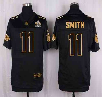 Nike Chiefs #11 Alex Smith Black Men's Stitched NFL Elite Pro Line Gold Collection Jersey