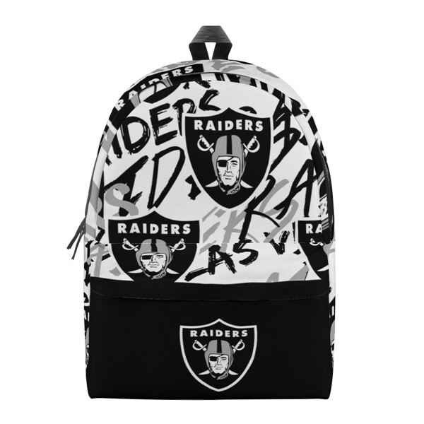 Las Vegas Raiders All Over Print Polyester Backpack 001