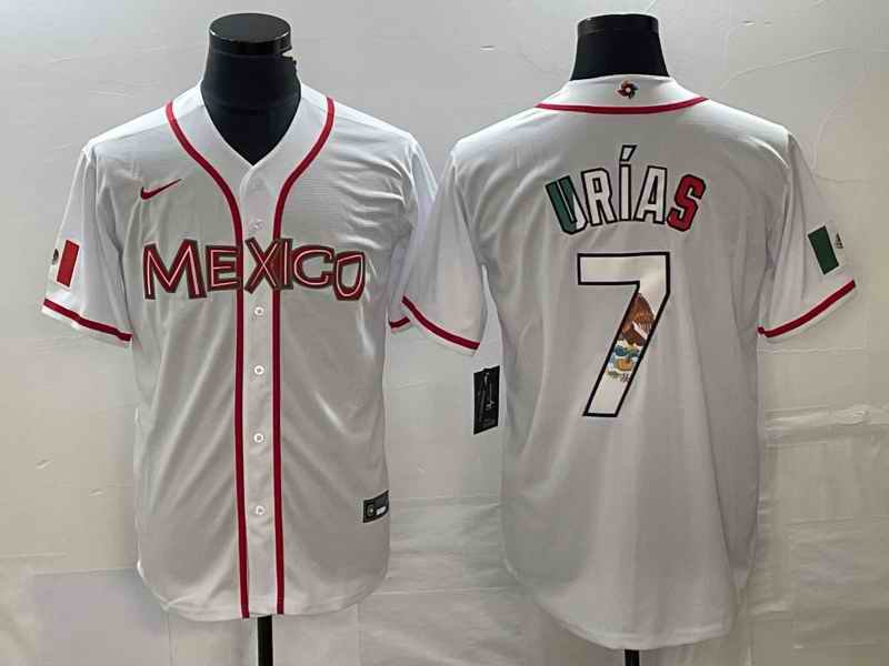 Men's Mexico Baseball #7 Julio Ur