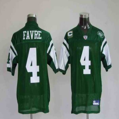 Jets #4 Brett Favre Green Stitched Youth NFL Jersey