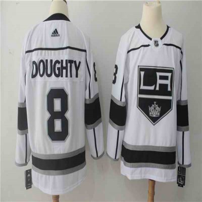 Men's Adidas Los Angeles Kings #8 Drew Doughty White Stitched NHL Jersey