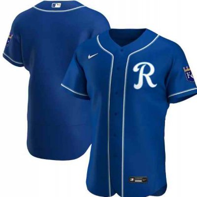 Men's Kansas City Royals Blank Royal Flex Base Stitched Jersey