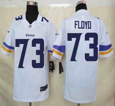 Nike Vikings #73 Sharrif Floyd White Men's Stitched NFL Limited Jersey