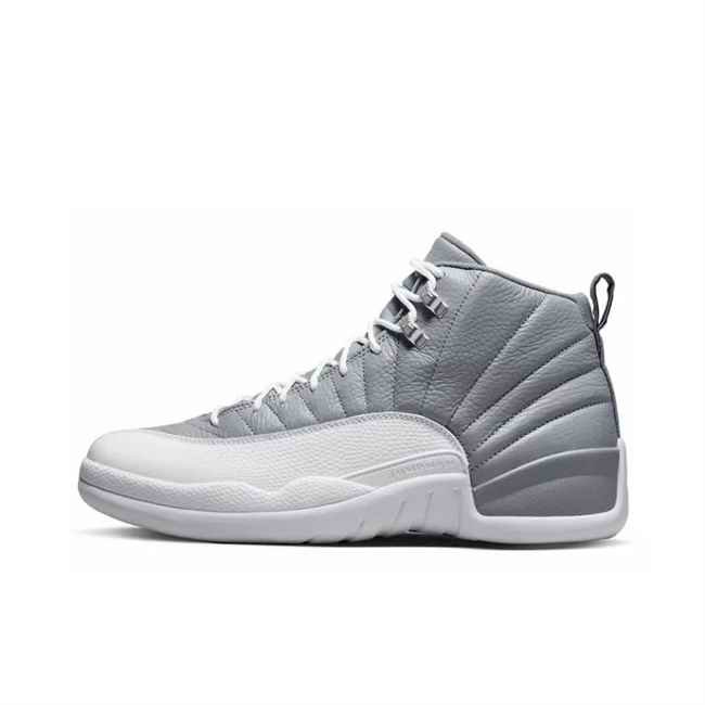 Men's Running weapon Air Jordan 12 Grey/White Shoes 054