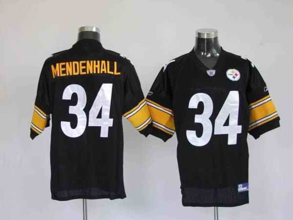 Steelers #34 Rashard Mendenhall Black Color Stitched Youth NFL Jersey