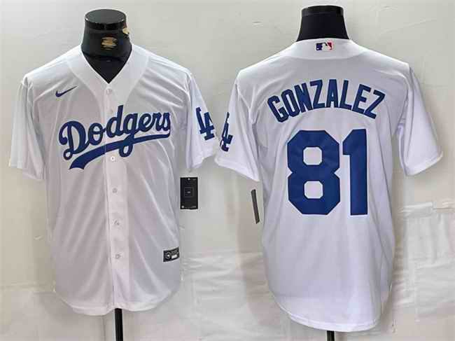 Men's Los Angeles Dodgers #81 Victor Gonz