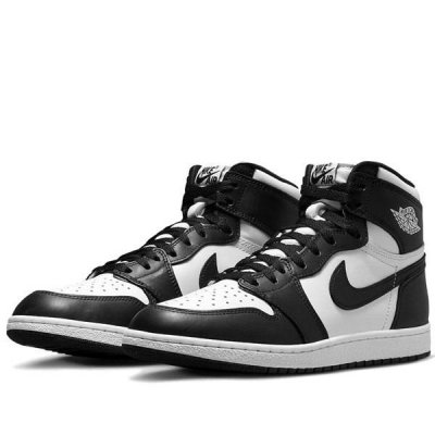 Men's Running Weapon Air Jordan 1 High Black White Shoes 0361