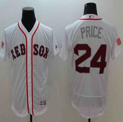 Red Sox #24 David Price White Fashion Stars & Stripes Flexbase Authentic Stitched MLB Jersey