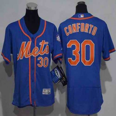 Mets #30 Michael Conforto Blue Flexbase Authentic Women's Stitched MLB Jersey