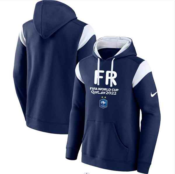 Men's France Navy 2022 FIFA World Cup Soccer Hoodie