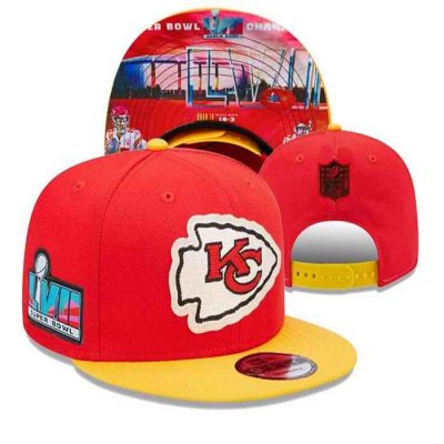 Kansas City Chiefs Super Bowl LVII Patch Stitched Snapback Hats 0134