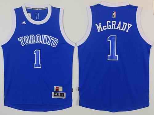 Raptors #1 Tracy Mcgrady Light Blue Throwback Stitched NBA Jersey